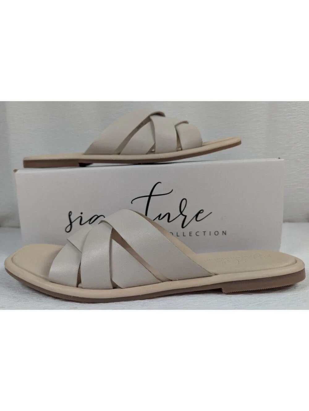Journee Collection - Signature - Parkker - Bone - Slip On Sandal - Size 10